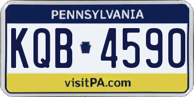 PA license plate KQB4590