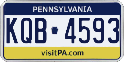 PA license plate KQB4593
