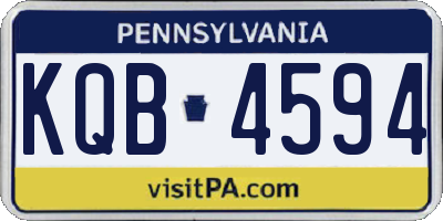 PA license plate KQB4594