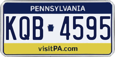 PA license plate KQB4595