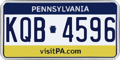 PA license plate KQB4596