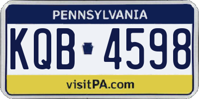 PA license plate KQB4598