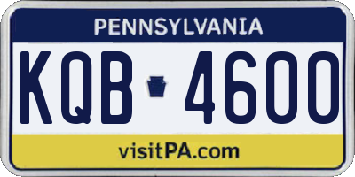 PA license plate KQB4600