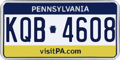 PA license plate KQB4608