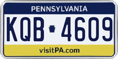 PA license plate KQB4609