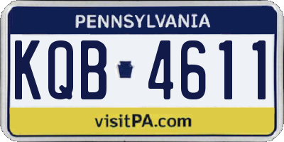 PA license plate KQB4611