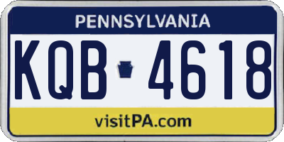 PA license plate KQB4618