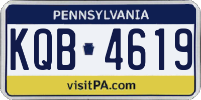 PA license plate KQB4619