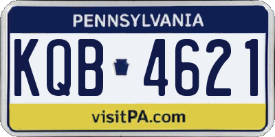 PA license plate KQB4621