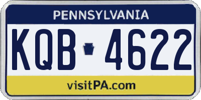 PA license plate KQB4622