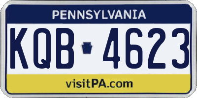 PA license plate KQB4623