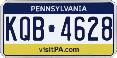 PA license plate KQB4628