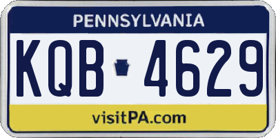 PA license plate KQB4629