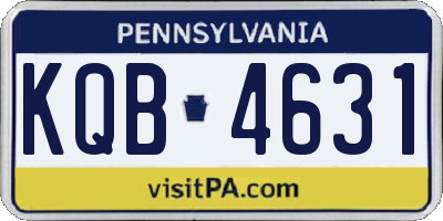 PA license plate KQB4631