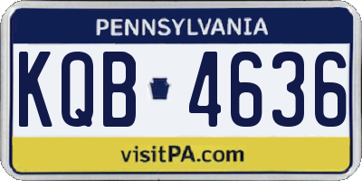PA license plate KQB4636