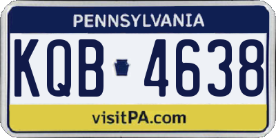 PA license plate KQB4638