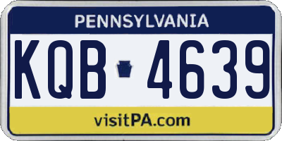 PA license plate KQB4639