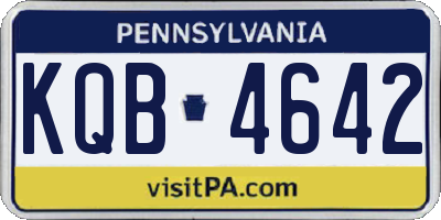 PA license plate KQB4642