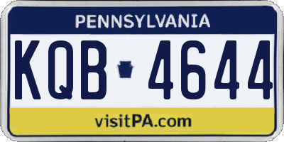 PA license plate KQB4644