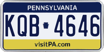 PA license plate KQB4646