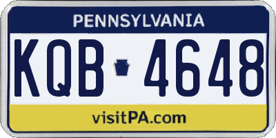 PA license plate KQB4648