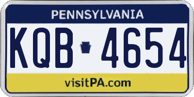 PA license plate KQB4654