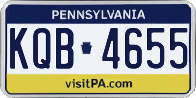 PA license plate KQB4655