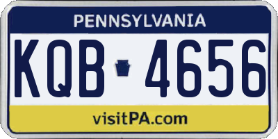 PA license plate KQB4656
