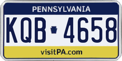 PA license plate KQB4658