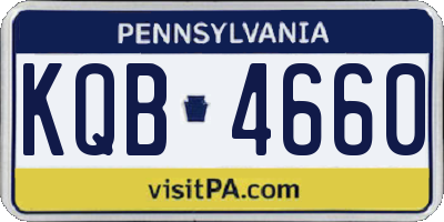 PA license plate KQB4660