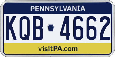 PA license plate KQB4662