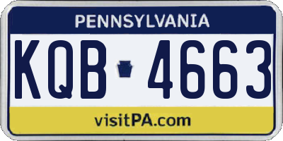 PA license plate KQB4663