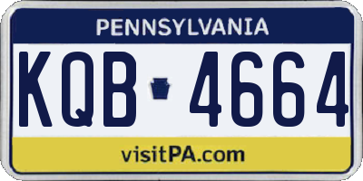 PA license plate KQB4664