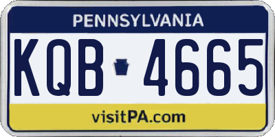 PA license plate KQB4665