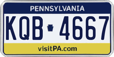 PA license plate KQB4667