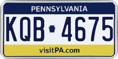 PA license plate KQB4675
