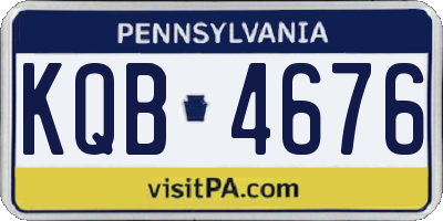 PA license plate KQB4676