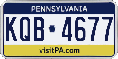 PA license plate KQB4677