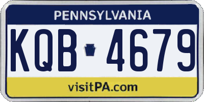 PA license plate KQB4679