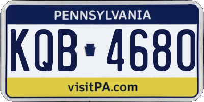 PA license plate KQB4680