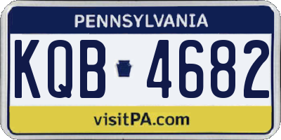 PA license plate KQB4682