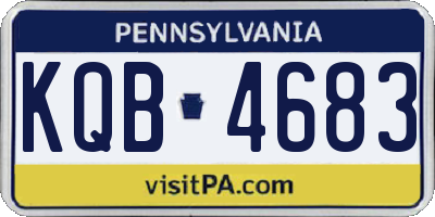 PA license plate KQB4683