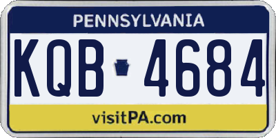 PA license plate KQB4684