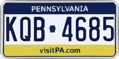 PA license plate KQB4685