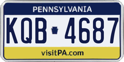 PA license plate KQB4687