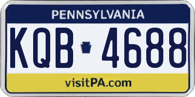 PA license plate KQB4688
