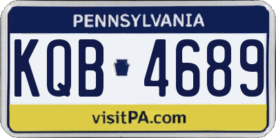 PA license plate KQB4689