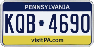 PA license plate KQB4690