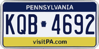 PA license plate KQB4692