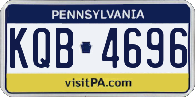 PA license plate KQB4696